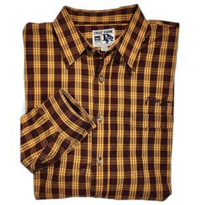 Phat Farm Plaid Button Up Shirt XXXL Y2K Vintage Hip Hop Streetwear Oversize